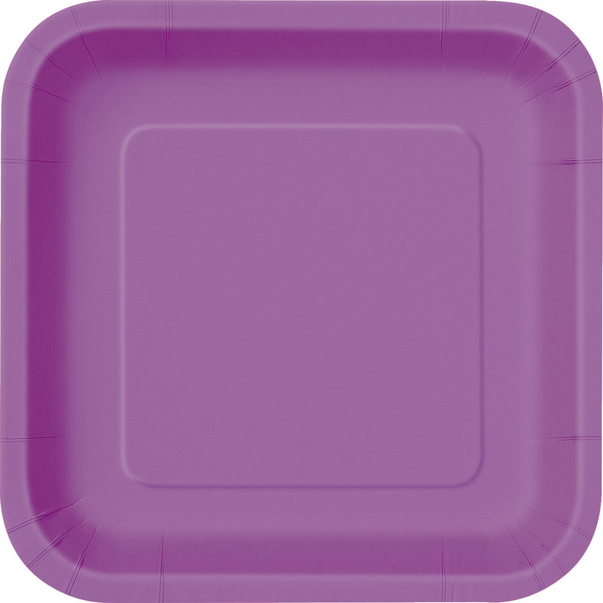 Pretty Purple Square Paper Plates 23cm (Pack of 8)