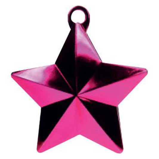 Glitz Star Balloon Weight - Hot Pink