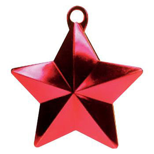 Glitz Star Balloon Weight - Red