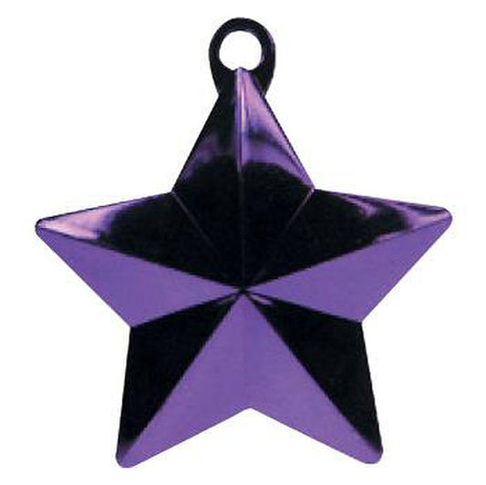 Glitz Star Balloon Weight - Purple