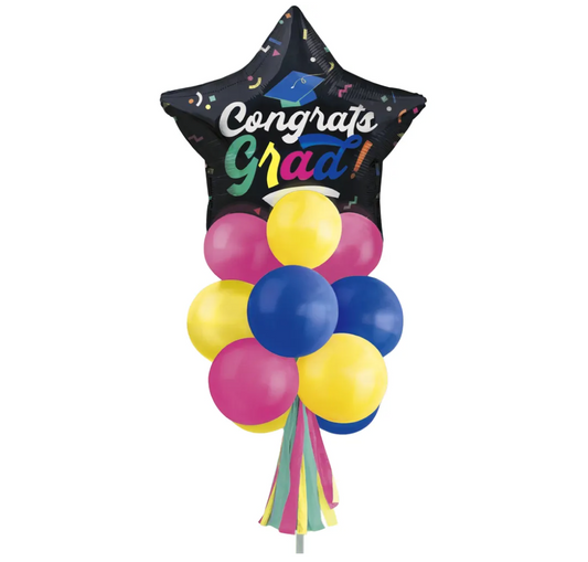 "Congrats Grad" Graduation Balloon Kit - (11 piece set)