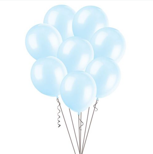 Sky Blue Decorator Balloons 30cm (Pack of 100)