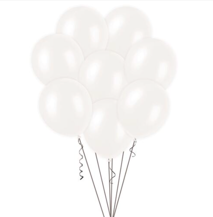 White Decorator Balloons 30cm (Pack of 100)