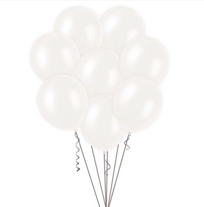 White Decorator Balloons 30cm (Pack of 100)