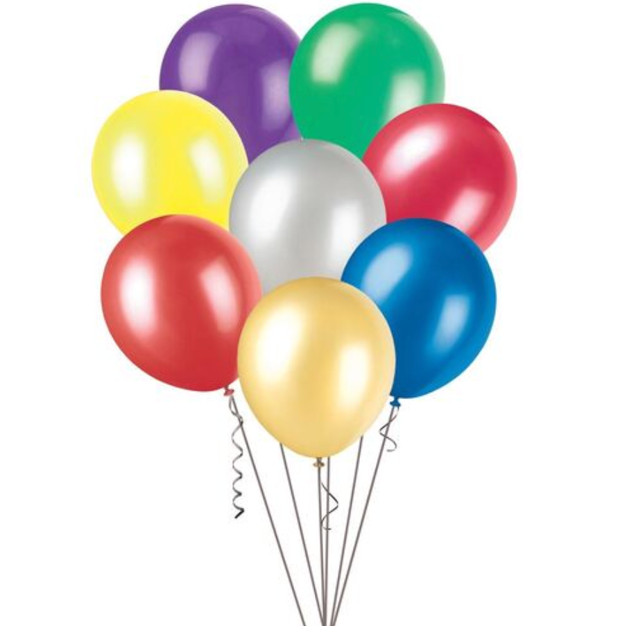 Assorted Colour Metallic Balloons 30cm (Pack of 100)