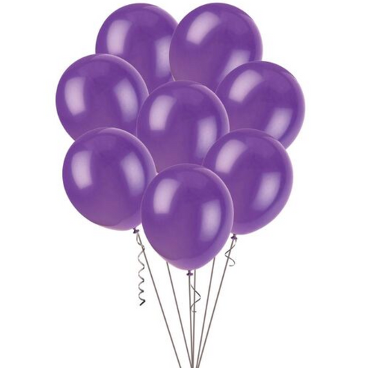 Purple Metallic Balloons 30cm (Pack of 100)