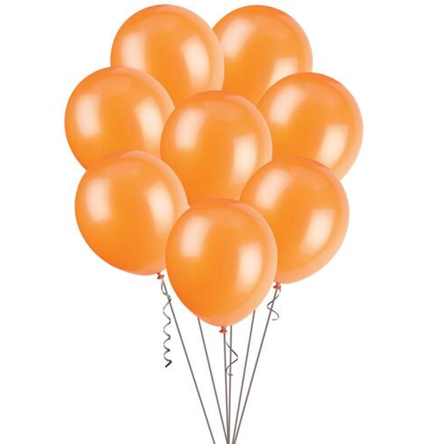 Orange Metallic Balloons 30cm (Pack of 100)