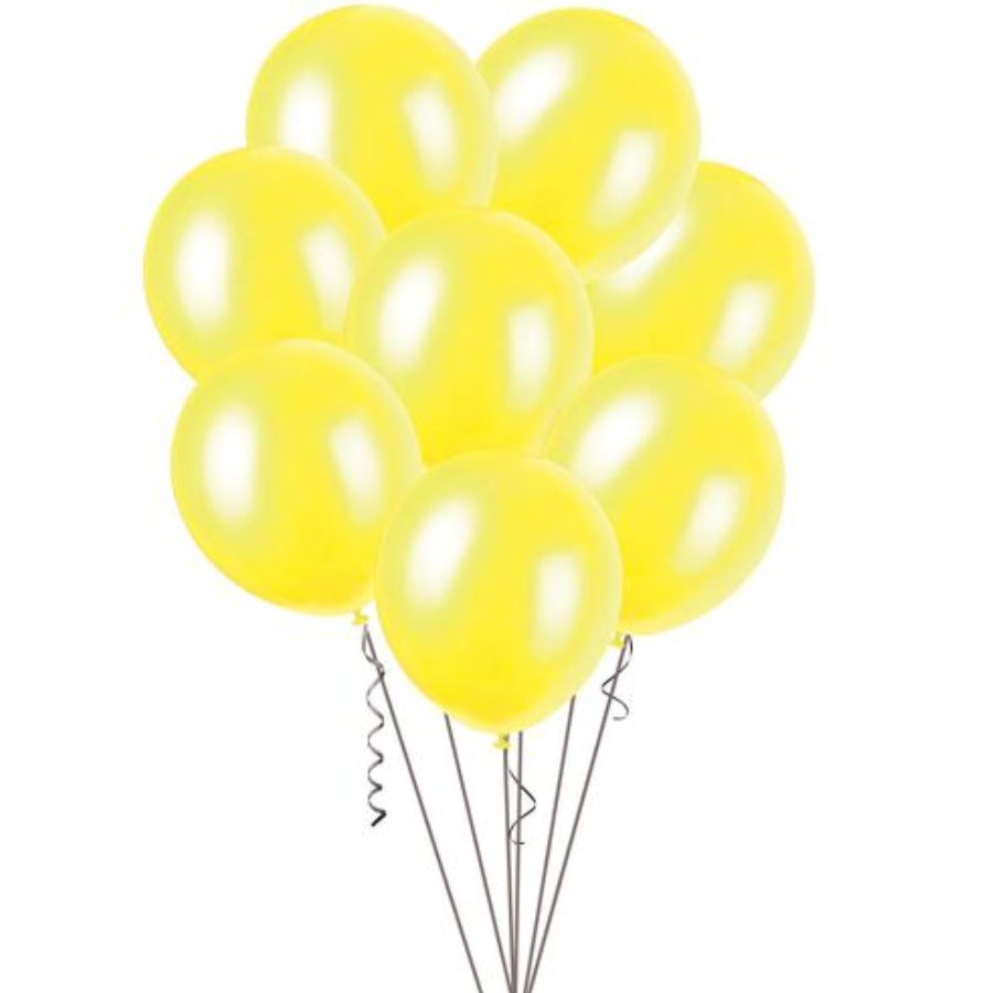 Yellow Metallic Balloons 30cm (Pack of 100)