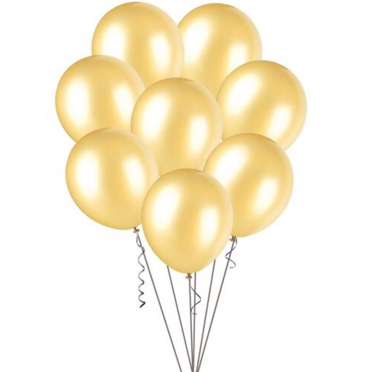 Gold Metallic Balloons 30cm (Pack of 100)