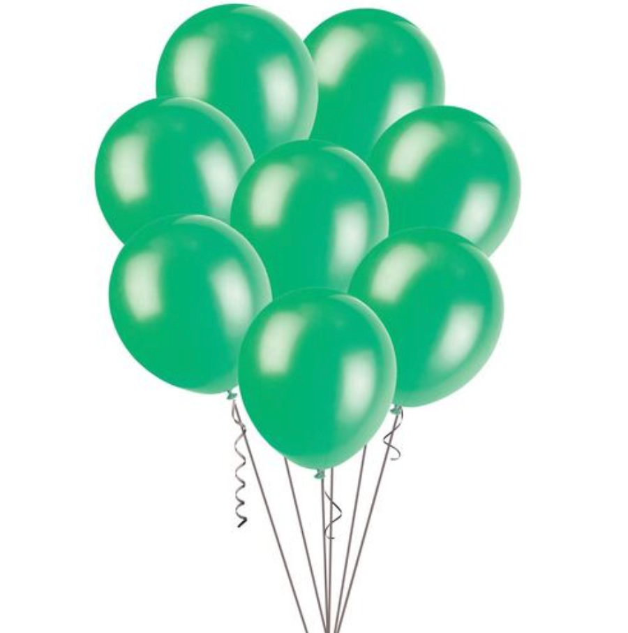 Green Metallic Balloons 30cm (Pack of 100)