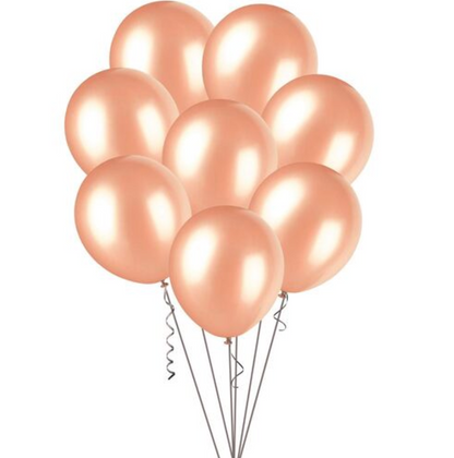 Rose Gold Metallic Balloons 30cm (Pack of 100)