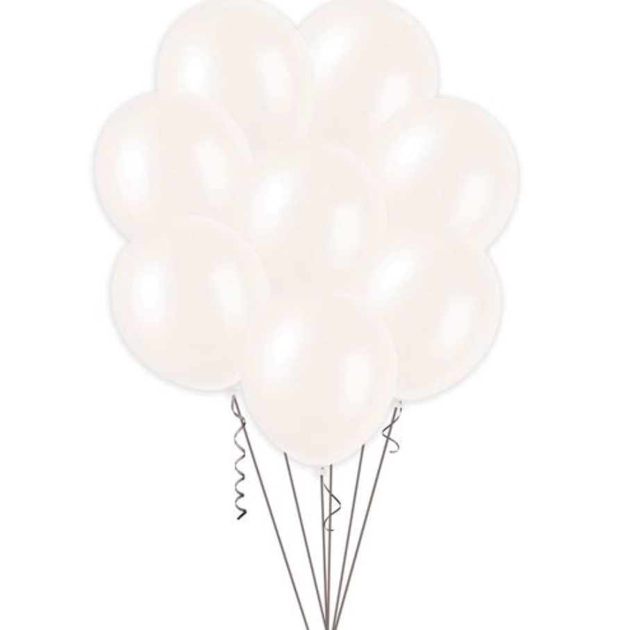 White Pearl Balloons 30cm (Pack of 100)