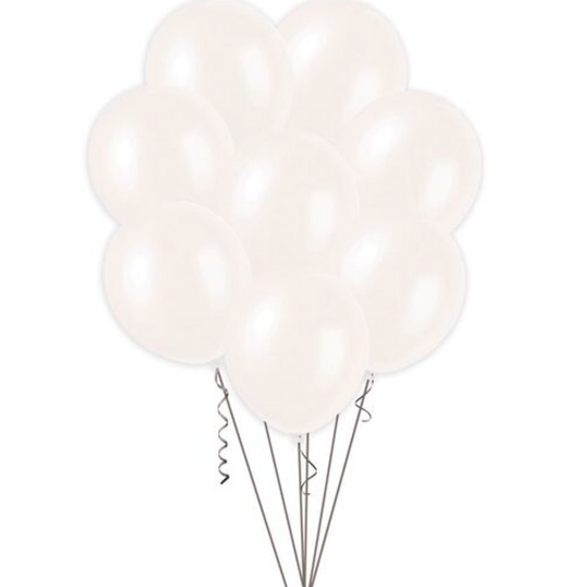 White Pearl Balloons 30cm (Pack of 100)