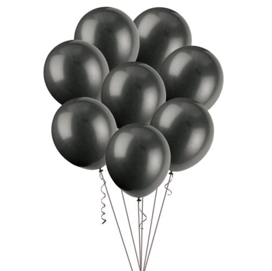 Black Decorator Balloons 30cm (Pack of 25)