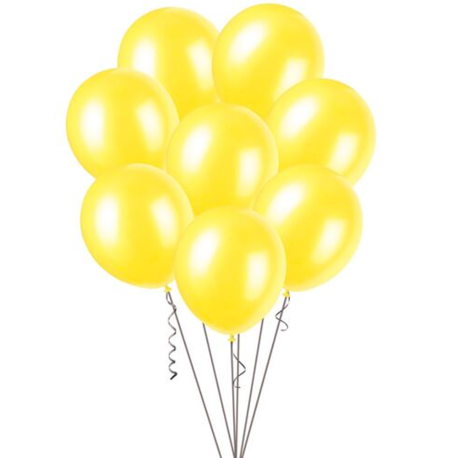 Yellow Decorator Balloons 30cm (Pack of 25)