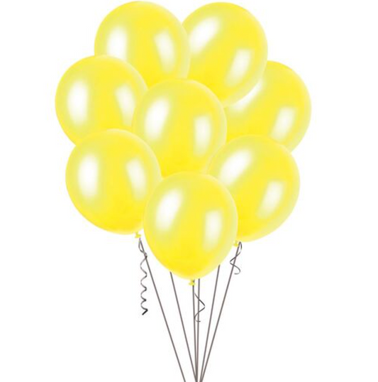 Yellow Metallic Balloons 30cm (Pack of 25)