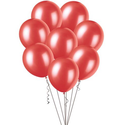 Cherry Red Metallic Balloons 30cm (Pack of 25)