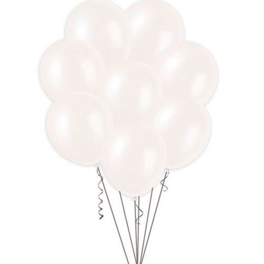 White Pearl Balloons 30cm (Pack of 25)