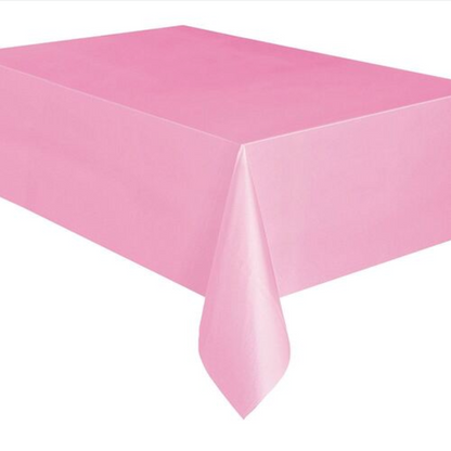 Lovely Pink Rectangular Plastic Tablecover 137cm x 274cm