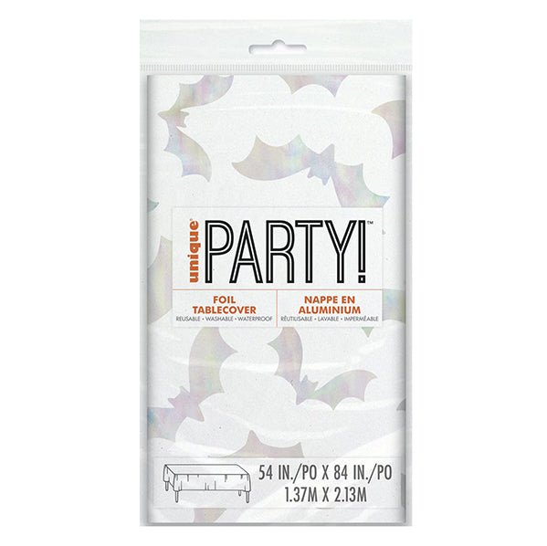 Adorable Halloween Bats Foil Tablecover 137cm x 213cm - The Party Marketplace