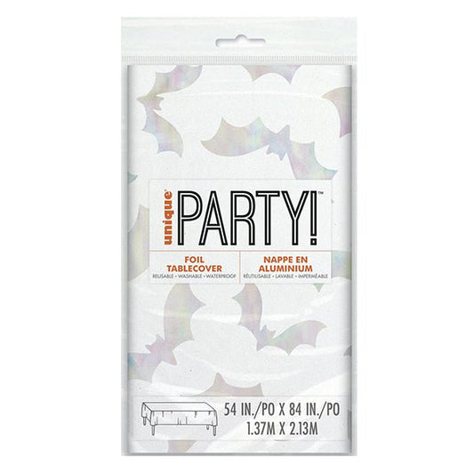 Adorable Halloween Bats Foil Tablecover 137cm x 213cm - The Party Marketplace