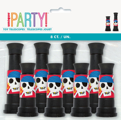 Ahoy Pirate Telescopes (Pack of 8) - The Party Marketplace