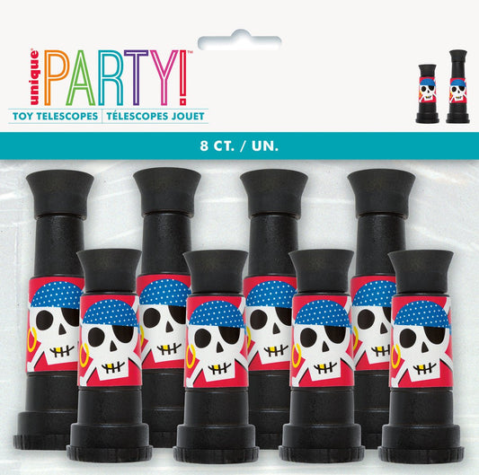 Ahoy Pirate Telescopes (Pack of 8) - The Party Marketplace