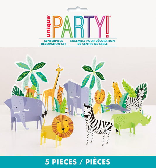 Animal Safari Centrepiece Decoration Kit (Pack of 5) - The Party Marketplace