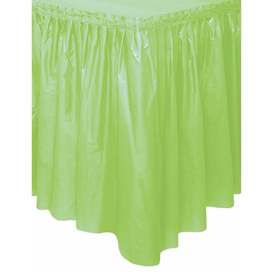 Apple Green Plastic Tableskirt 73cm x 4.3m - The Party Marketplace