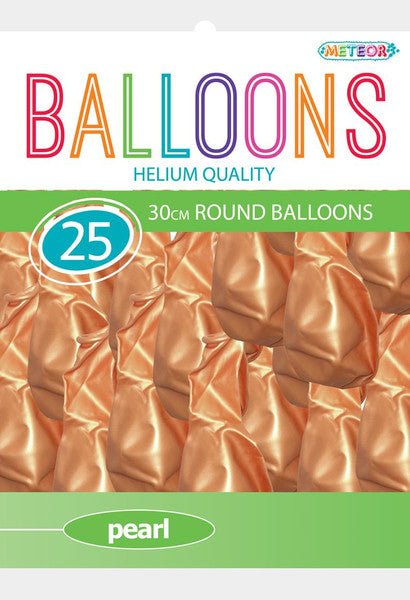 Apricot Pearl Balloons 30cm (Pack of 25) - The Party Marketplace