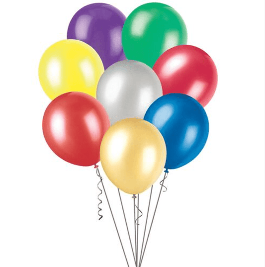 Assorted Colour Metallic Balloons 30cm (Pack of 25) - The Party Marketplace