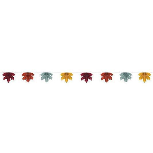 Autumn Leaves - Leaf Paper Garland (2.43m) - The Party Marketplace