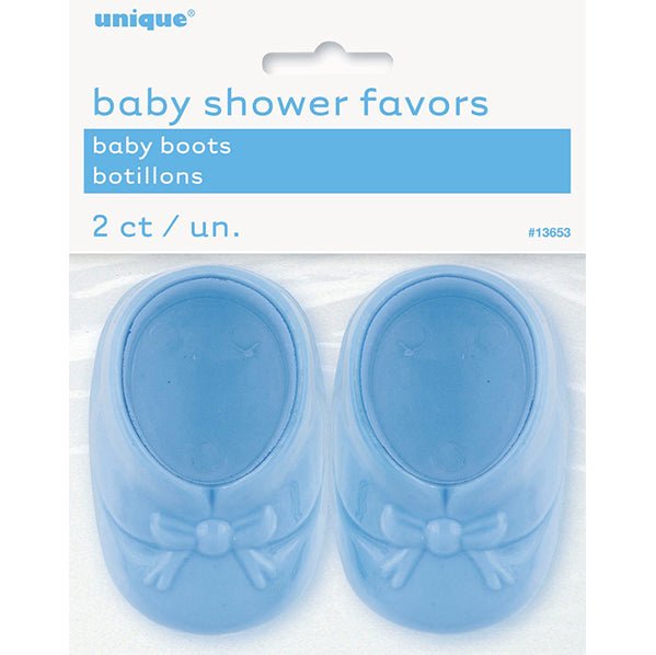 Baby Boots 7.5cm - Blue (Pack of 2) - The Party Marketplace