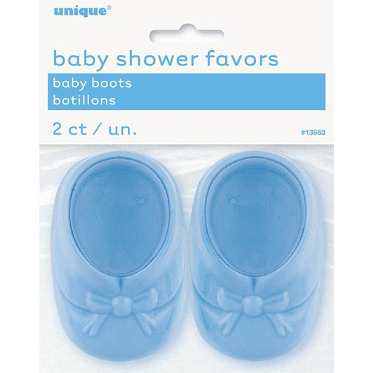 Baby Boots 7.5cm - Blue (Pack of 2) - The Party Marketplace