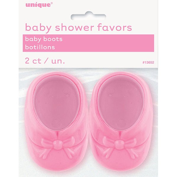 Baby Boots 7.5cm - Pink (Pack of 2) - The Party Marketplace