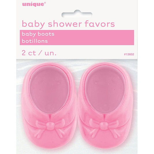 Baby Boots 7.5cm - Pink (Pack of 2) - The Party Marketplace