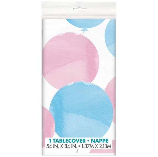Baby Gender Reveal Printed Tablecover 137cm x 213cm - The Party Marketplace