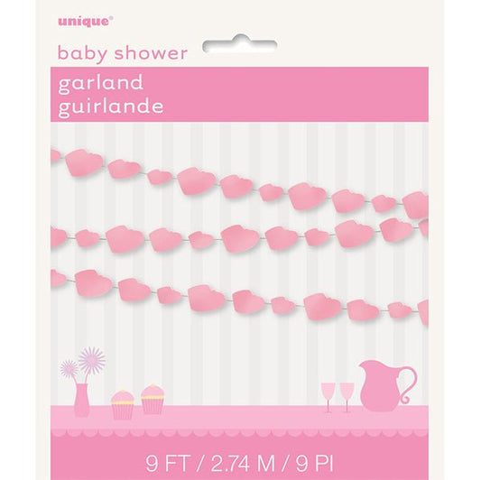 Baby Girl Bootie Paper Garland (2.74m) - The Party Marketplace