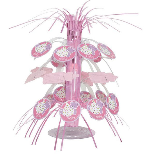 Baby Girl Stork Mini Cascade Centrepiece 21.5cm - The Party Marketplace