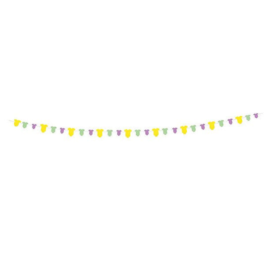Baby Onesie Paper Garland (2.74m) - The Party Marketplace