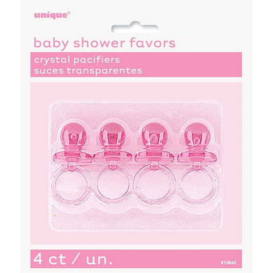 Baby Pacifiers 5cm - Pink (Pack of 4) - The Party Marketplace