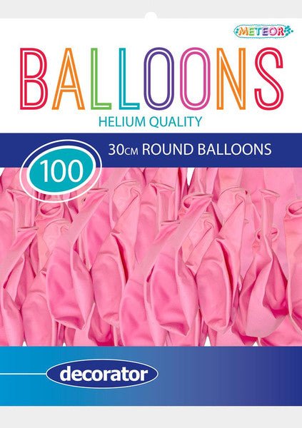 Baby Pink Decorator Balloons 30cm (Pack of 100) - The Party Marketplace