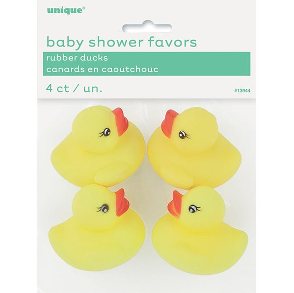 Baby Shower Rubber Ducks (Pack of 4) - The Party Marketplace