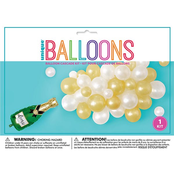 Balloon Cascade Kit - Champagne (41 piece set) - The Party Marketplace