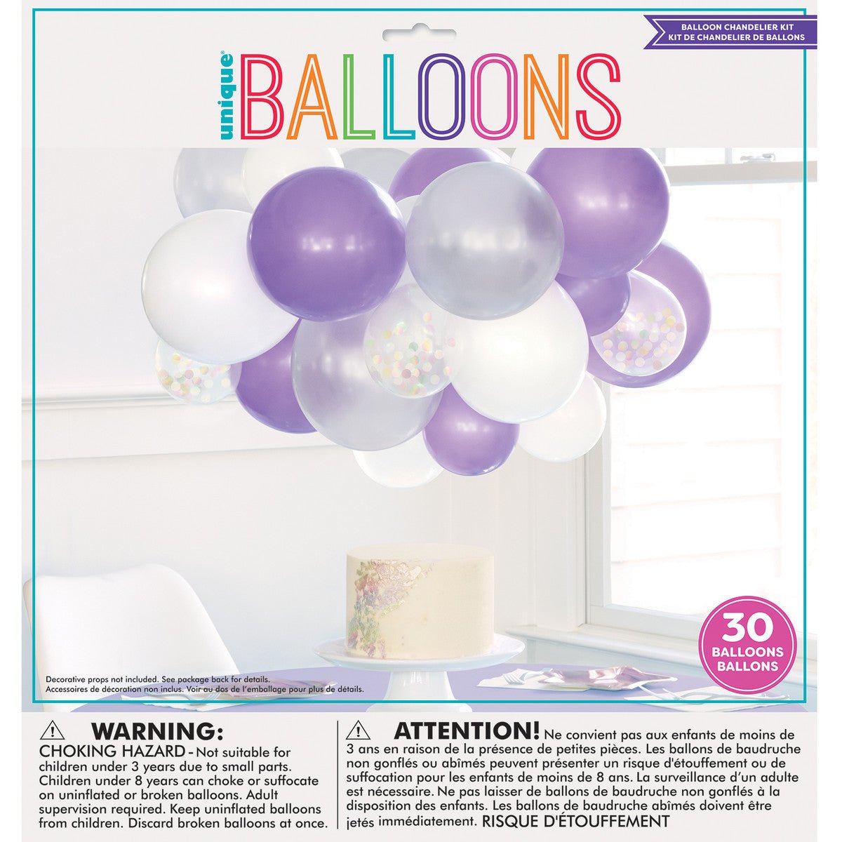 Balloon Chandelier Kit - Purple Galaxy (30 piece set) - The Party Marketplace
