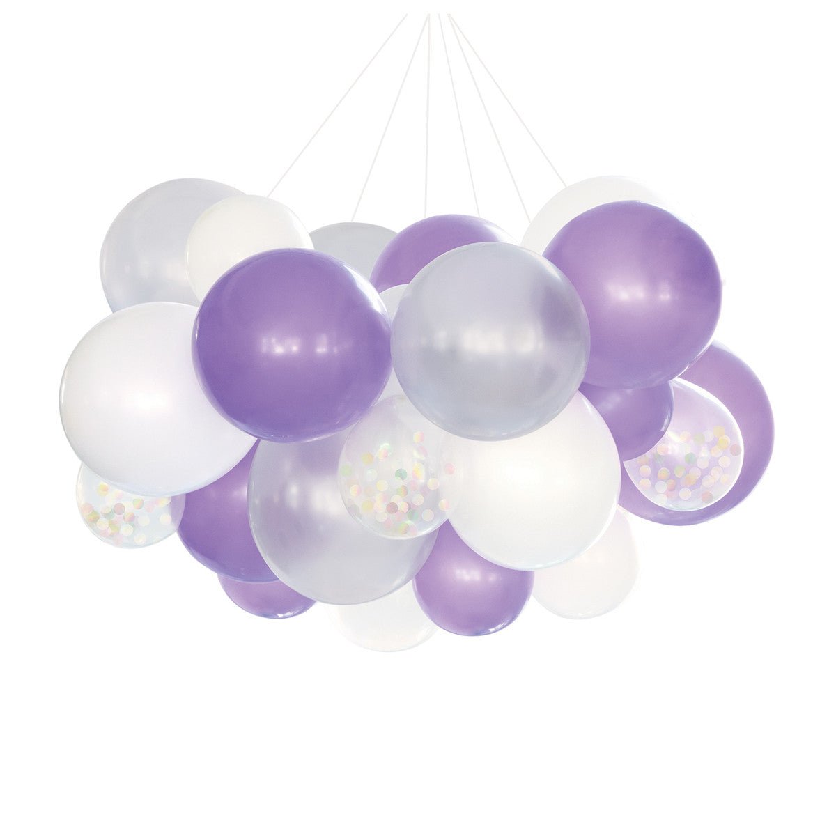 Balloon Chandelier Kit - Purple Galaxy (30 piece set) - The Party Marketplace