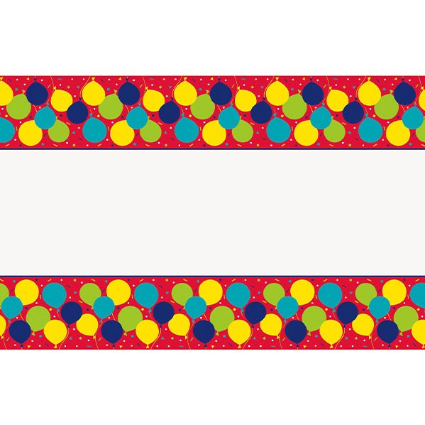 Balloon Party Birthday Printed Tablecover 137cm x 213cm - The Party Marketplace