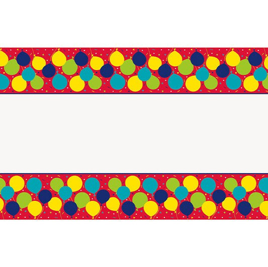 Balloon Party Birthday Printed Tablecover 137cm x 213cm - The Party Marketplace
