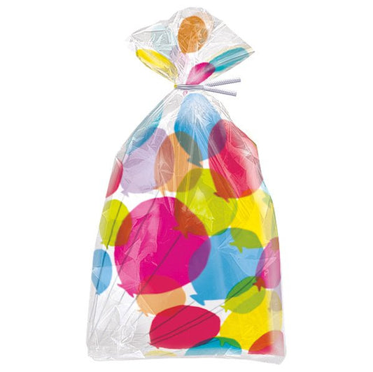 Balloons & Rainbow Cello Bags (Pack of 20) - The Party Marketplace