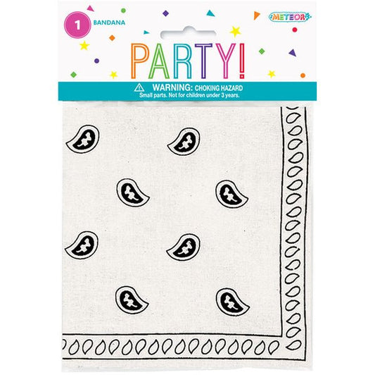 Bandana Paisley - White - The Party Marketplace